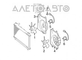 Мотор вентилятора охлаждения левый Lexus RX300 98-03