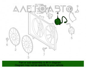 Мотор вентилятора охлаждения правый Lexus ES300h 13-18 отрезана фишка