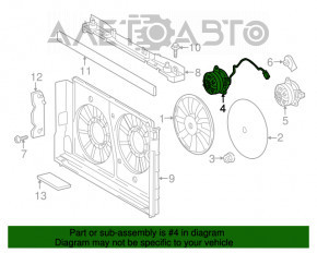 Motorul ventilatorului de răcire dreapta pentru Toyota Prius V 12-17