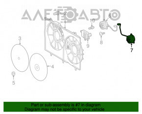 Motorul ventilatorului de răcire stânga pentru Toyota Sienna 11-16 3.5