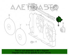 Motorul ventilatorului de răcire dreapta pentru Toyota Rav4 13-18