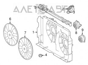 Motorul ventilatorului de răcire dreapta pentru Toyota Rav4 13-18