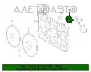 Мотор вентилятора охлаждения правый Toyota Prius 50 16-