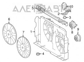 Motorul ventilatorului de răcire dreapta Toyota Rav4 13-18 hibrid.