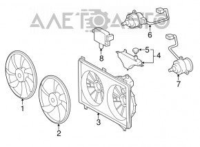 Motorul ventilatorului de răcire stânga pentru Lexus IS250 14-20