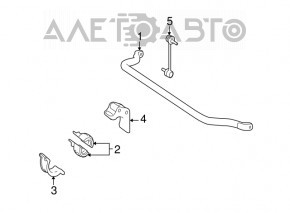 Скоба крепления переднего стабилизатора левая Mercedes W164 ML