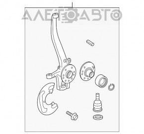 Цапфа со ступицей передняя левая Mercedes W164 ML