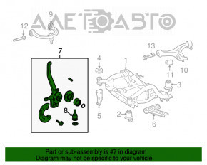 Butucul cu flanșa față stânga Mercedes W164 ML