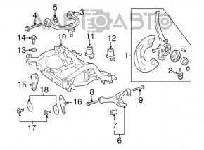 Цапфа со ступицей передняя левая Mercedes X164 GL