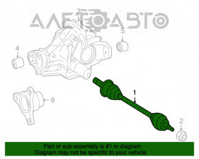 Ax cu semicărare spate stânga Mercedes X164 GL W164 ML