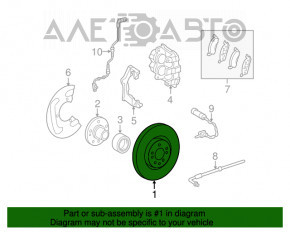 Placă de frână față stânga Mercedes W164 ML W251 R 330mm