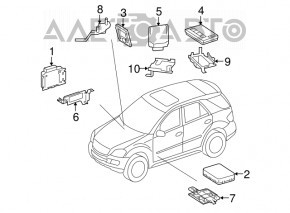 Blocul de relee pentru portbagajul Mercedes W164 ML