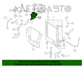 Rezervor de expansiune pentru răcire Mercedes X164 GL W164 ML cu capac