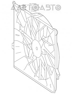 Difuzorul asamblat cu ventilatorul Mercedes X164 GL W164 ML W251 R