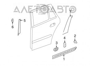 Capac usa inferioara spate dreapta Mercedes X164 GL zgariata.