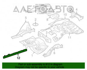 Кронштейн порога левый передний часть Mercedes W164 ML 06-11