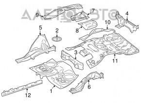 Кронштейн порога левый передний часть Mercedes W164 ML 06-11