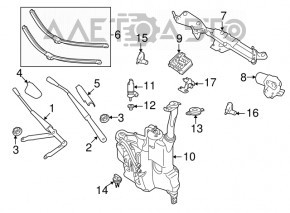 Duza spalator dreapta Mercedes X164 GL W164 ML nou original OEM