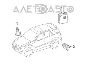 Capota portbagajului computerului Mercedes X164 GL W164 ML W251 R