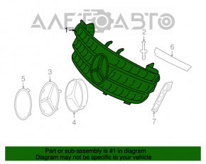 Grila radiatorului Mercedes X164 GL