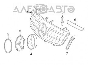 Grila radiatorului Mercedes X164 GL