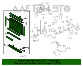 Radiator de răcire apă Lexus GS300 GS350 GS450h 06-11