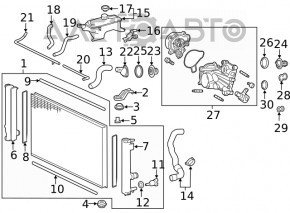 Radiator de răcire apă Lexus NX200t NX300 15-21 nou, neoriginal.