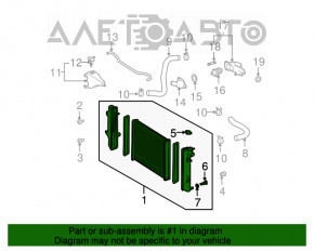 Radiatorul de răcire a apei pentru Lexus GX470 03-09 nu este original.