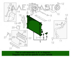 Radiatorul de răcire a apei pentru Lexus ES300h 19-