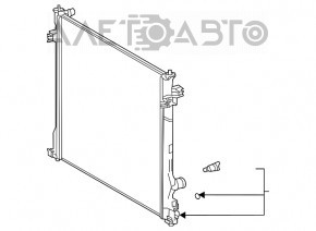 Radiator de răcire apă Toyota Highlander 20- 2.5 hibrid, 3.5 nou OEM original