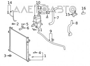 Radiator de răcire apă Toyota Highlander 20- 2.5 hibrid, 3.5 nou OEM original