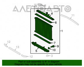 Radiator de răcire apă Lexus RX350 16-22