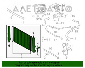 Radiator de răcire a apei pentru Toyota Prius 30 10-15, nou, original OEM