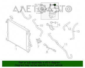 Capacul rezervorului de expansiune al sistemului de răcire Toyota Corolla e12 02-06 D4D Verso Avensis