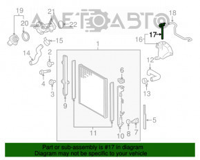 Capacul rezervorului de expansiune al sistemului de răcire pentru Lexus GX470 03-09