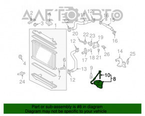 Rezervor de expansiune pentru răcire Toyota Highlander 01-07 cu capac