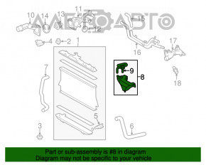 Rezervorul de expansiune al sistemului de răcire Toyota Highlander 11-13 hibrid cu capac