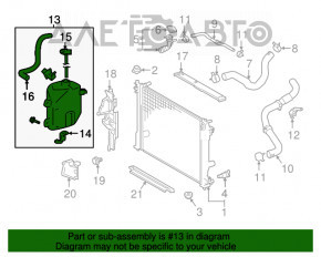 Расширительный бачок охлаждения Toyota Camry v70 18-19 2.5 JP с крышкой новый OEM оригинал