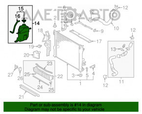 Расширительный бачок охлаждения Toyota Camry v70 18-24 US с крышкой OEM