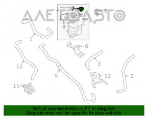 Capacul rezervorului de expansiune al sistemului de răcire al invertorului Toyota Prius V 12-17