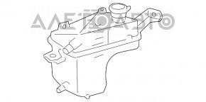 Rezervorul de expansiune al sistemului de răcire pentru Lexus CT200h 11-17 cu capac nou, neoriginal.