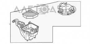 Corpul filtrului de aer Nissan Rogue 21-22 2.5 complet asamblat