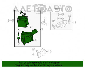 Corpul filtrului de aer dreapta pentru Infiniti G37 4 uși 11-13