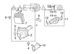 Corpul filtrului de aer dreapta pentru Infiniti G37 4 uși 11-13