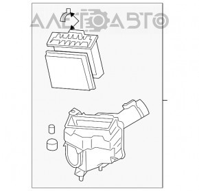 Corpul filtrului de aer stânga pentru Infiniti G37 4 uși 11-13.