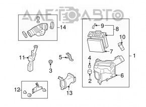 Carcasa filtru aer dreapta Infiniti G35 G37 4d 06-09 nou original OEM