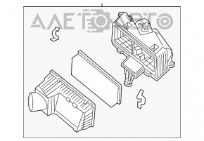 Corpul filtrului de aer Nissan Pathfinder 13-20 hibrid