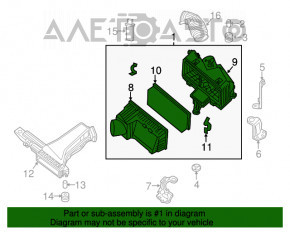 Corpul filtrului de aer Nissan Pathfinder 13-20 hibrid