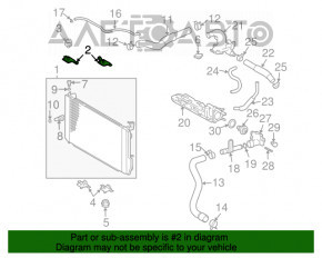 Крепление радиатора верхнее правое Lexus RX300 RX330 04-06