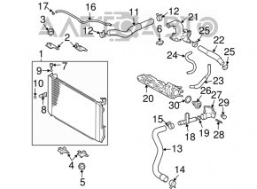 Крепление радиатора верхнее правое Lexus RX300 RX330 04-06